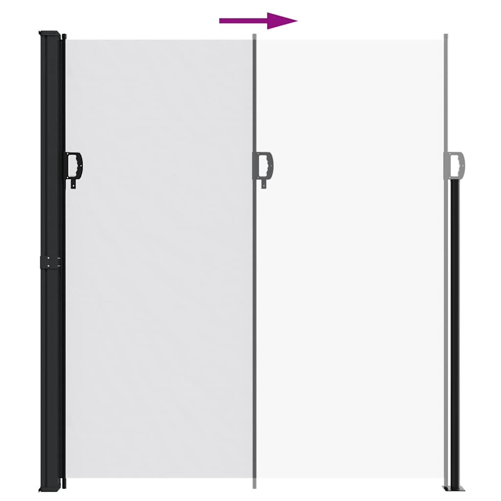 Retractable side awning, white, 220x300cm