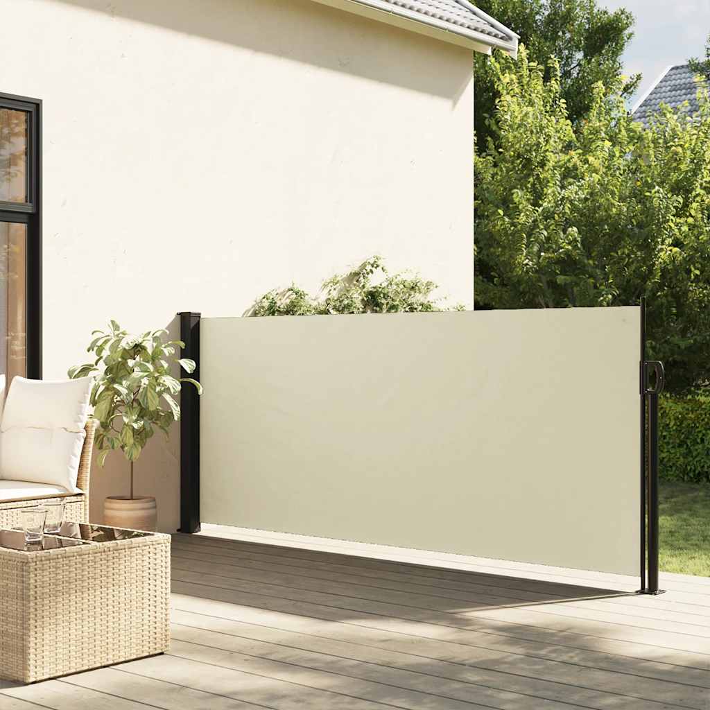 Retractable side awning, cream, 100x500cm