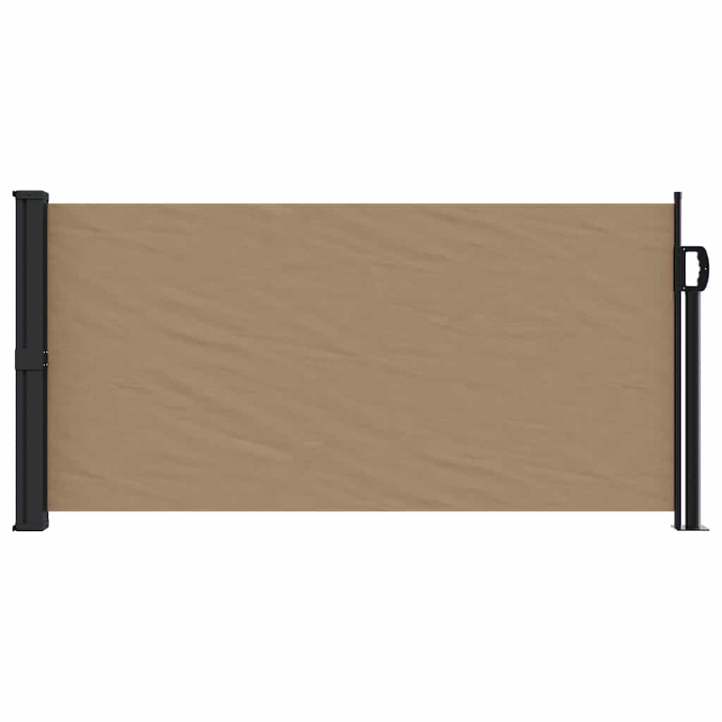 Retractable side awning, taupe color, 100x500cm