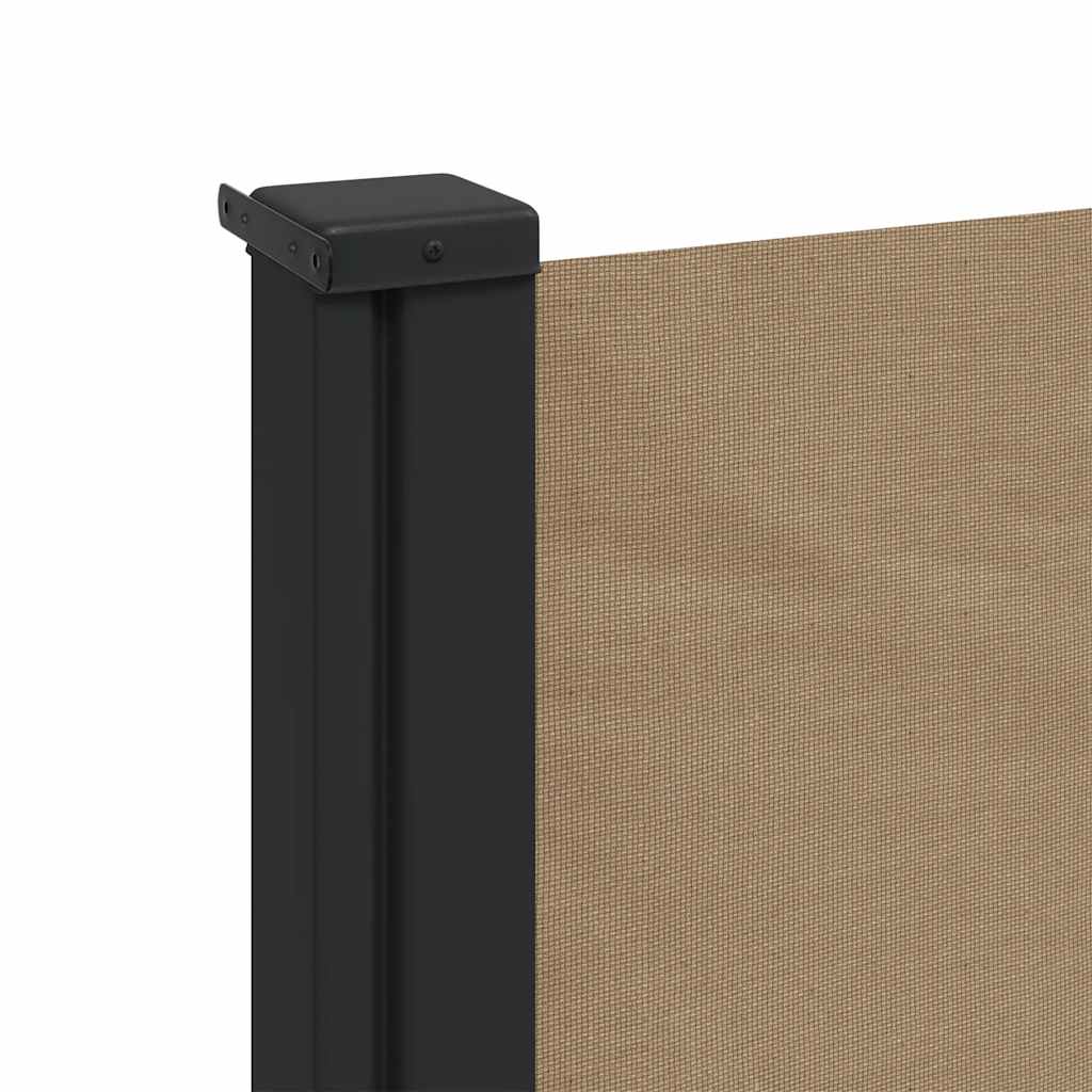 Retractable side awning, taupe color, 100x500cm