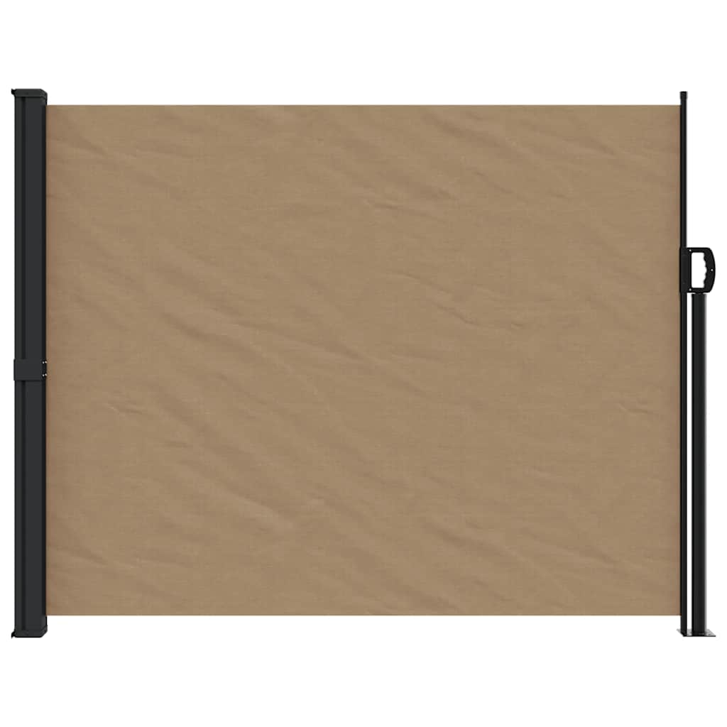 Retractable side awning, taupe, 160x500cm