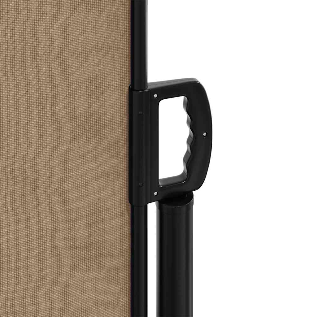 Retractable side awning, taupe, 160x500cm