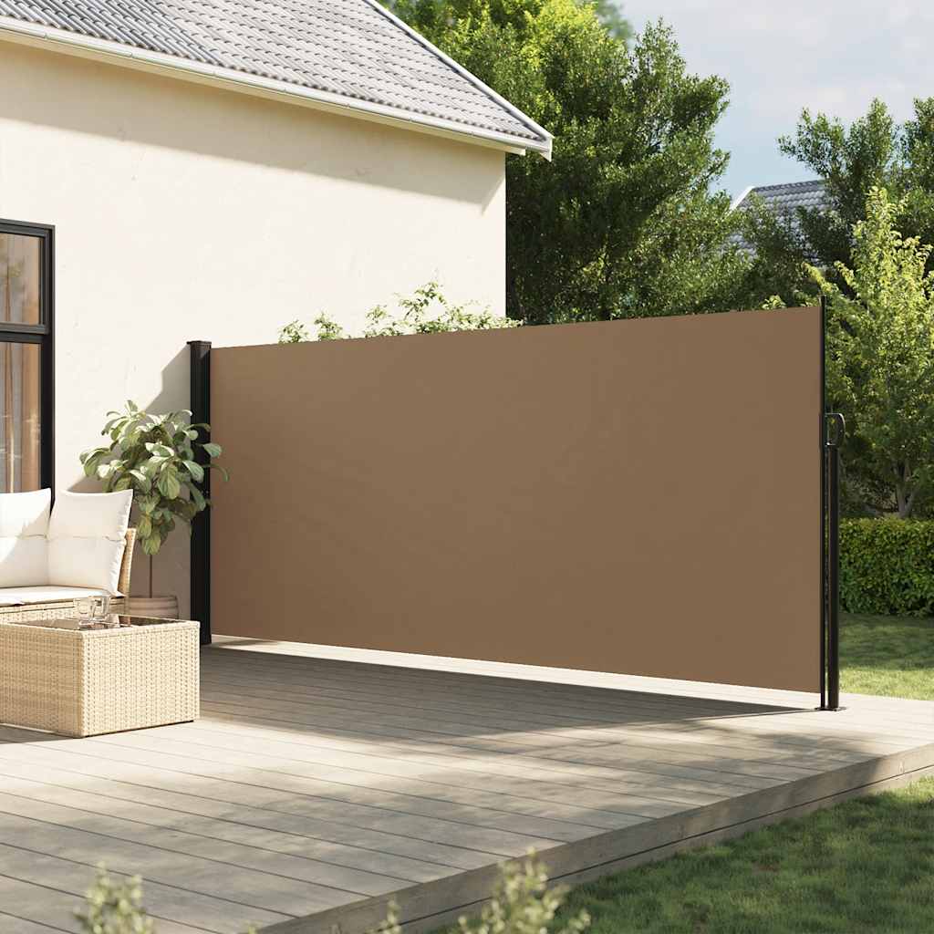 Retractable side awning, taupe, 160x500cm