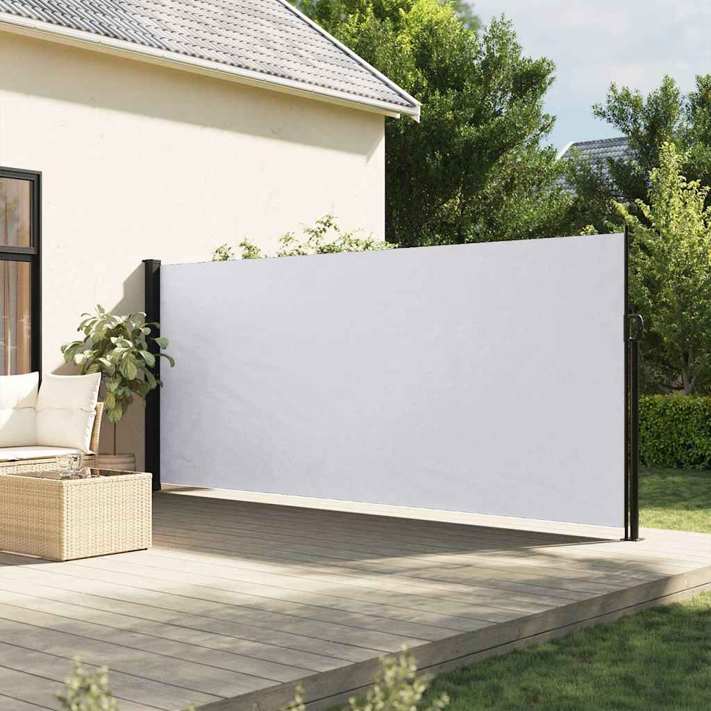 Retractable side awning, white, 180x500cm