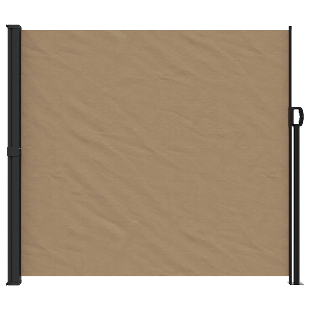 Retractable side awning, taupe, 180x500cm