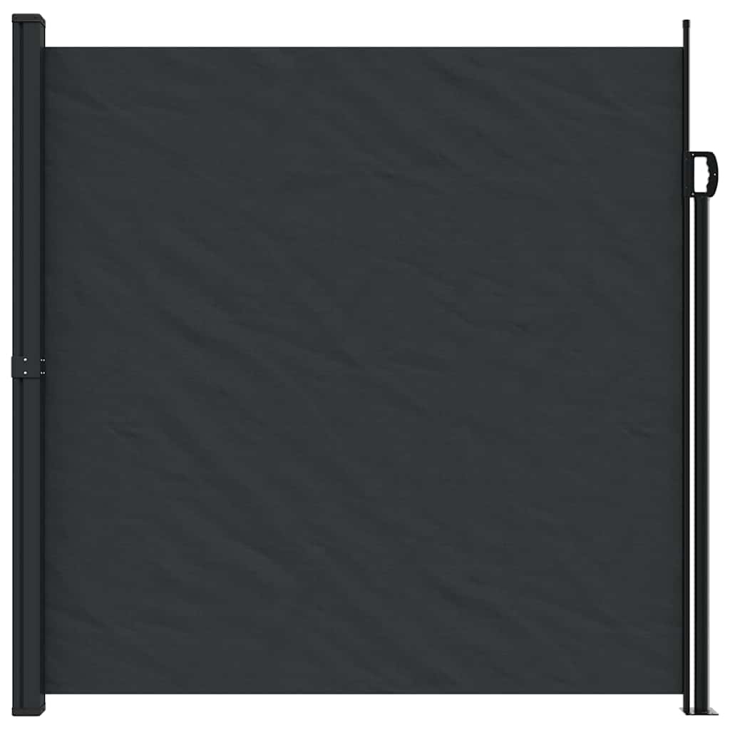 Retractable side awning, black, 200x500cm