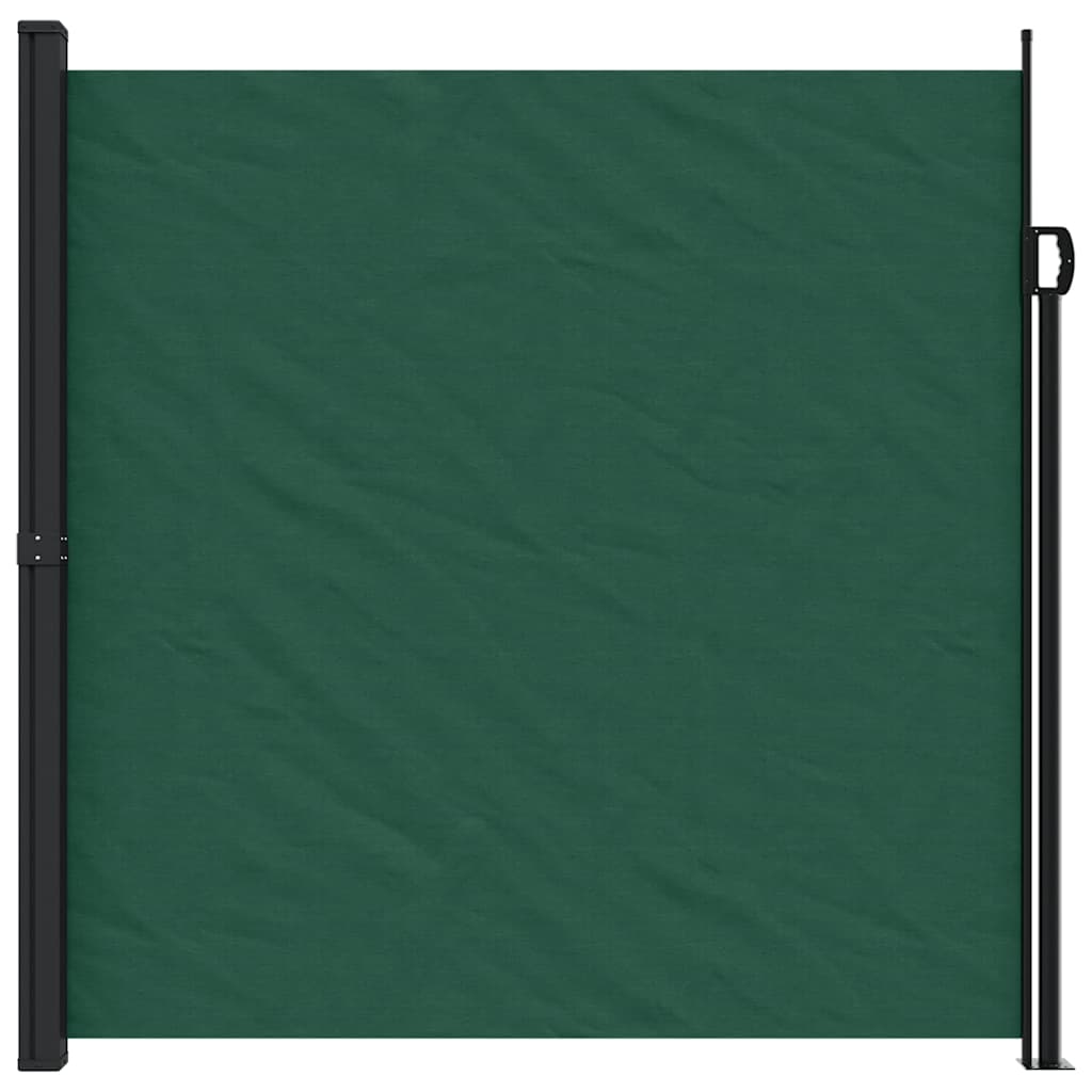 Retractable side awning, dark green, 200x500cm