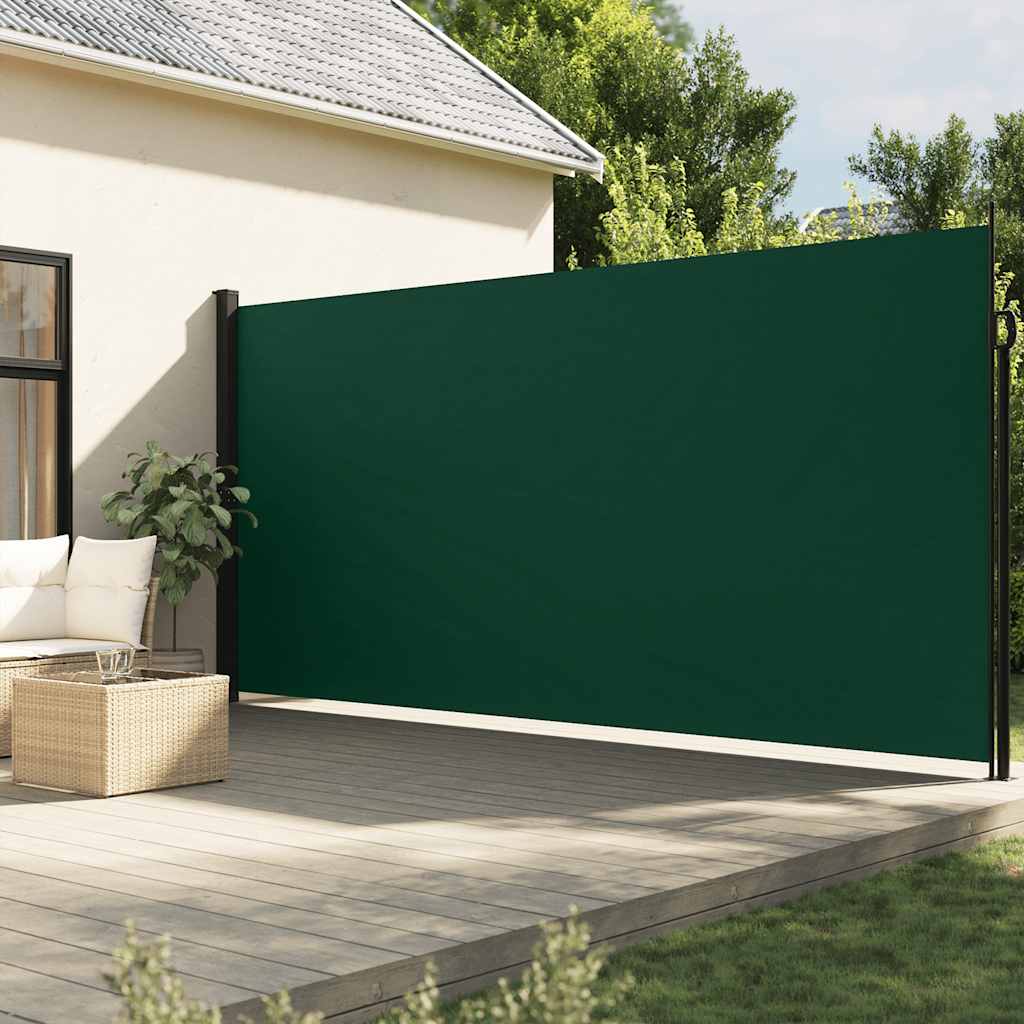 Retractable side awning, dark green, 200x500cm