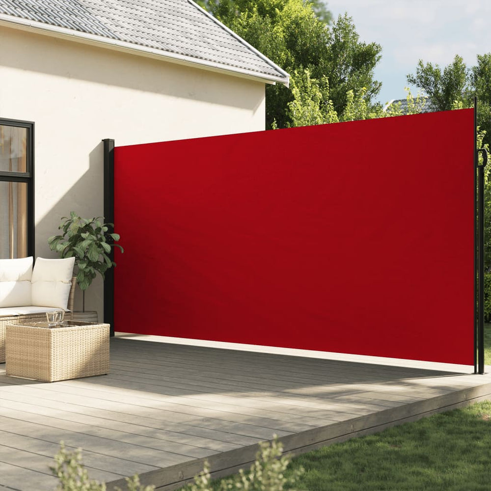Ištraukiama šoninė markizė, raudonos spalvos, 220x500cm