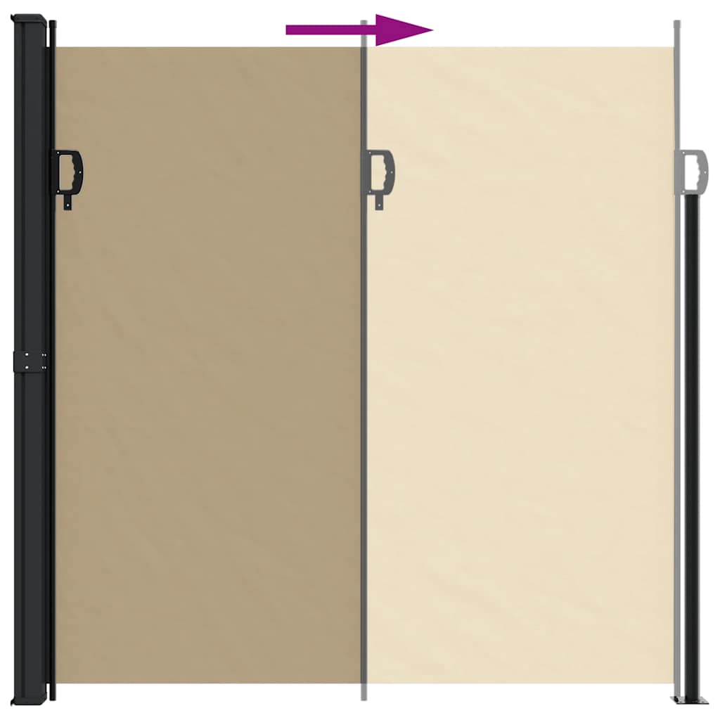 Retractable Side Awning, Sand, 200x600cm