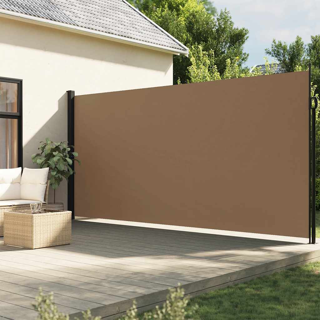 Retractable side awning, taupe color, 200x600cm
