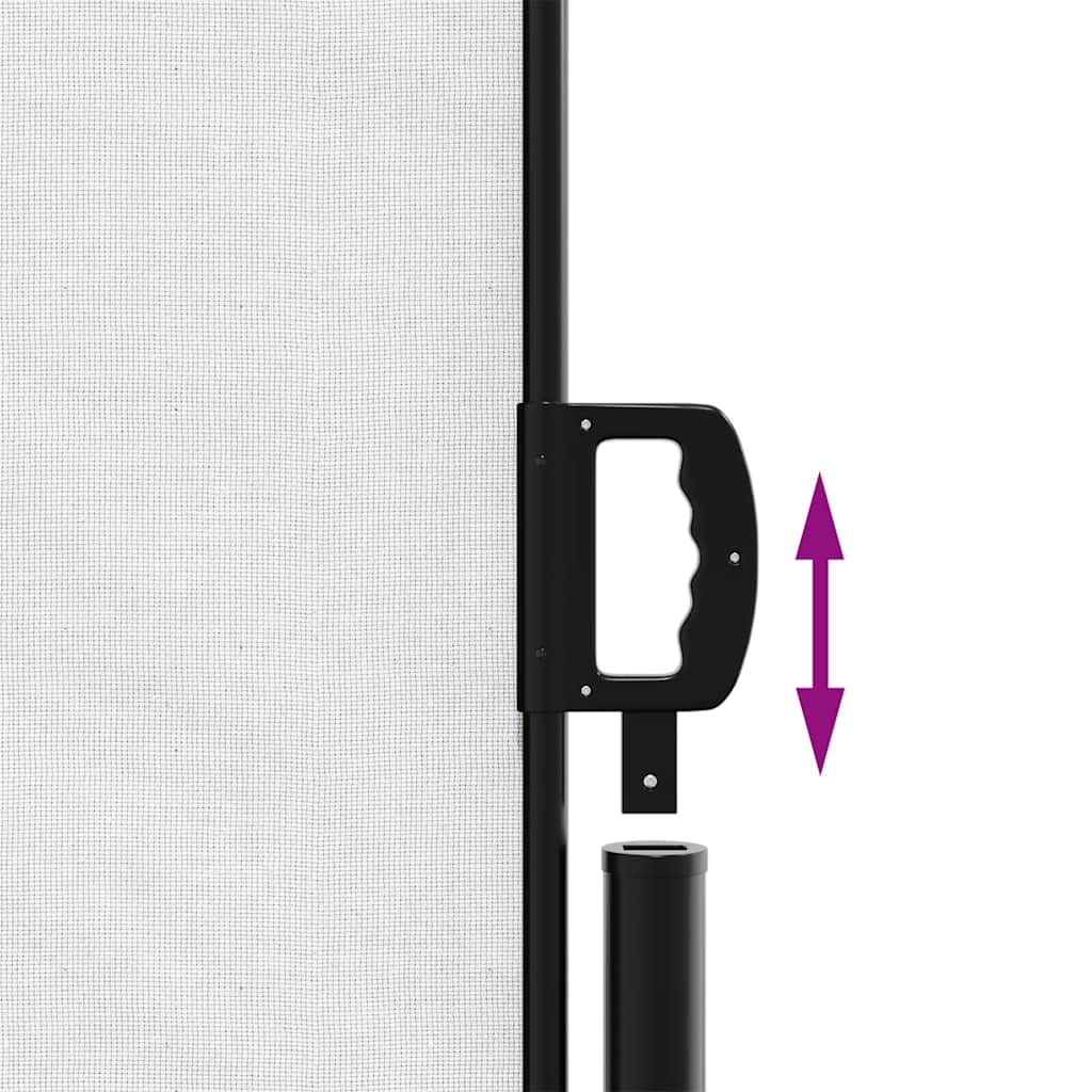 Retractable side awning, white, 220x600cm