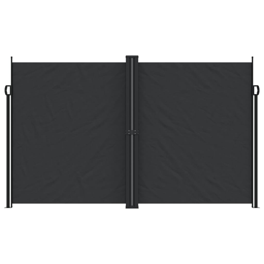 Retractable side awning, black, 200x1000cm