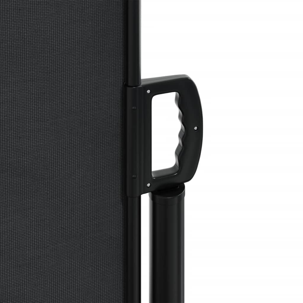 Retractable side awning, black, 200x1000cm