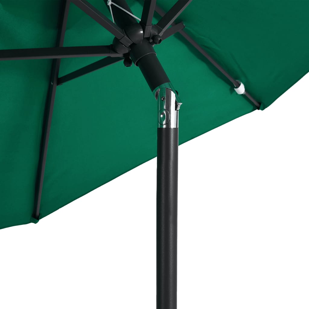 Parasol with steel pole, anthracite, 225x225x212cm