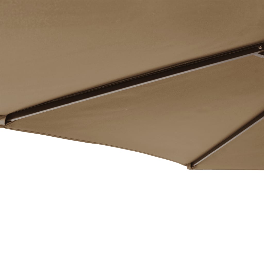 Steel pole sun umbrella, taupe, 225x225x212cm
