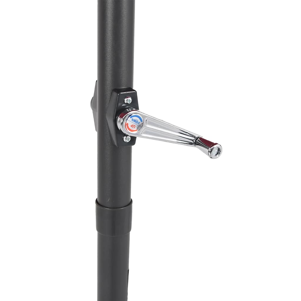 Steel pole sun umbrella, taupe, 225x225x212cm