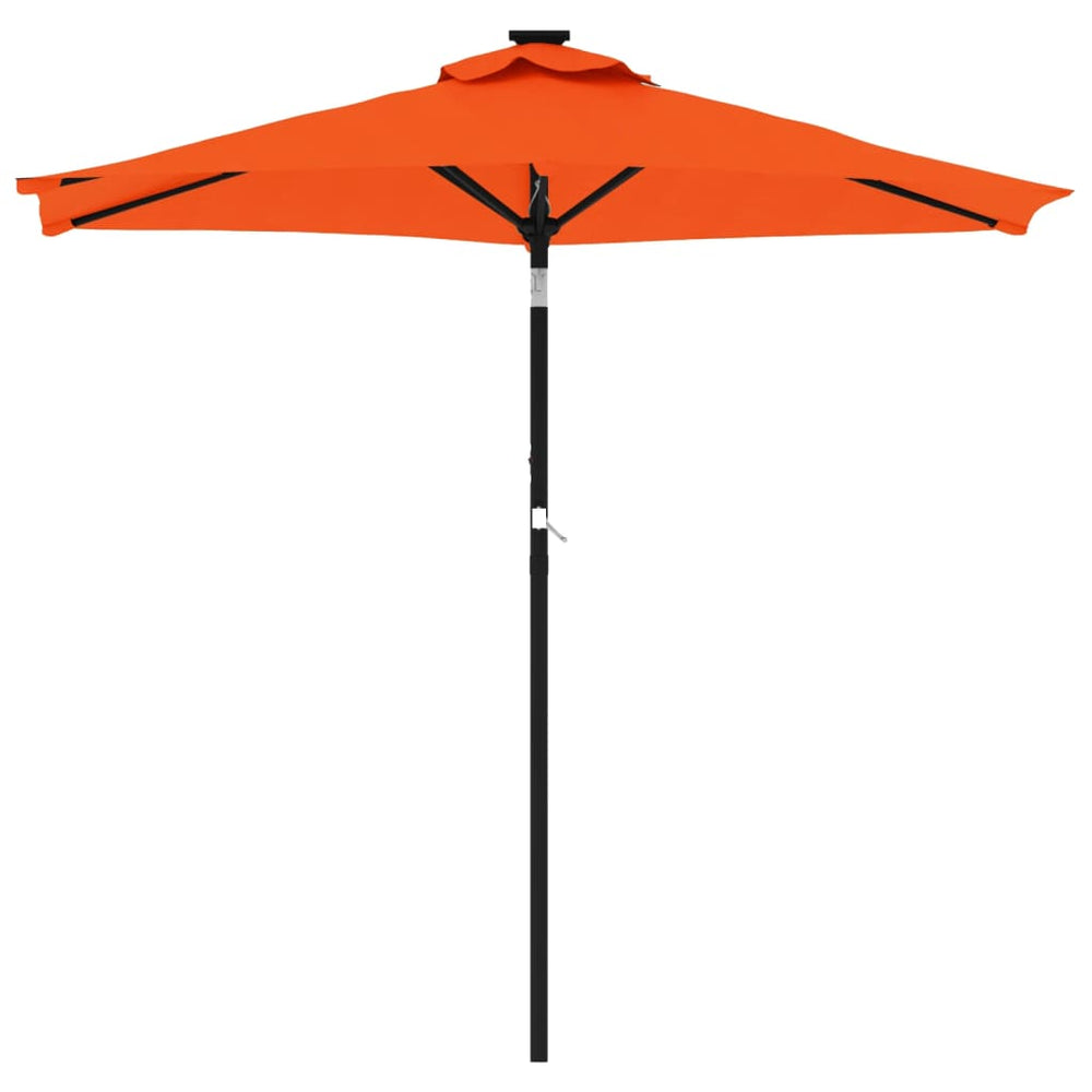 Sun parasol with steel pole, terracotta, 225x225x212cm