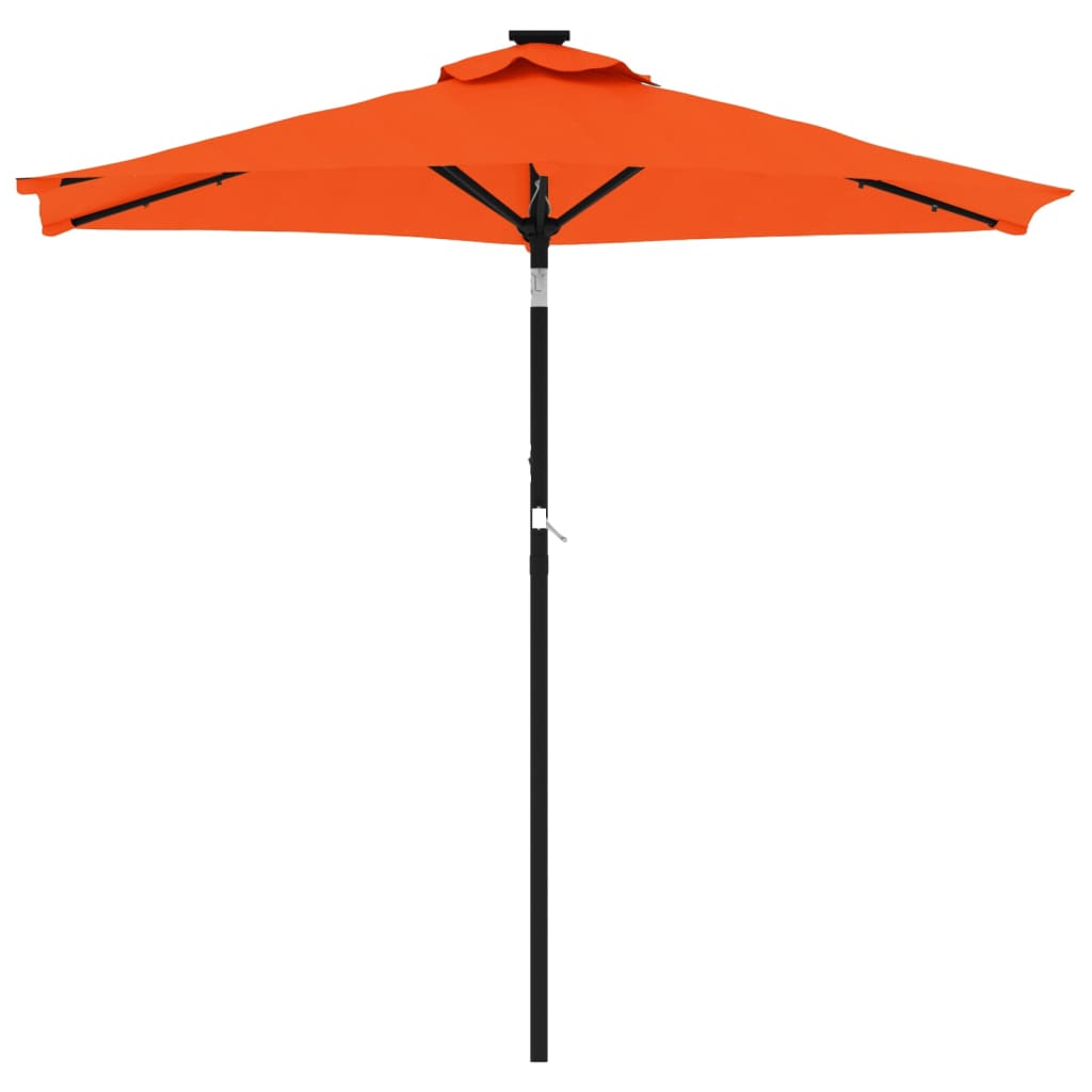 Sun parasol with steel pole, terracotta, 225x225x212cm