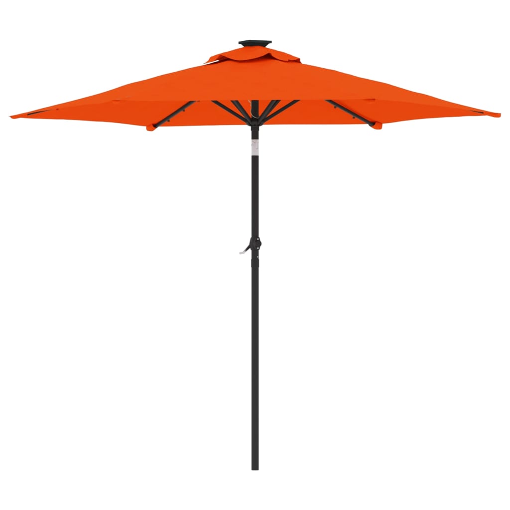 Sun parasol with steel pole, terracotta, 225x225x212cm