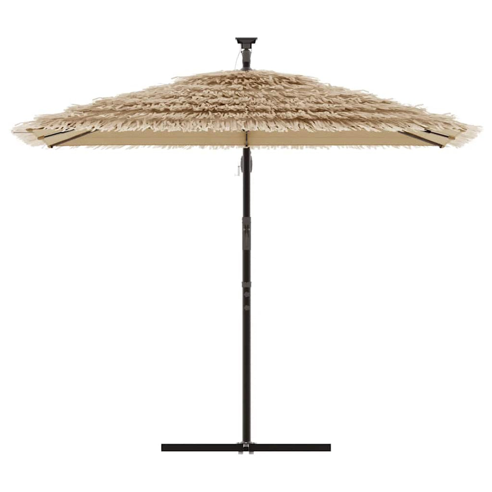 Sunshade with steel pole, brown, 246x246x230cm