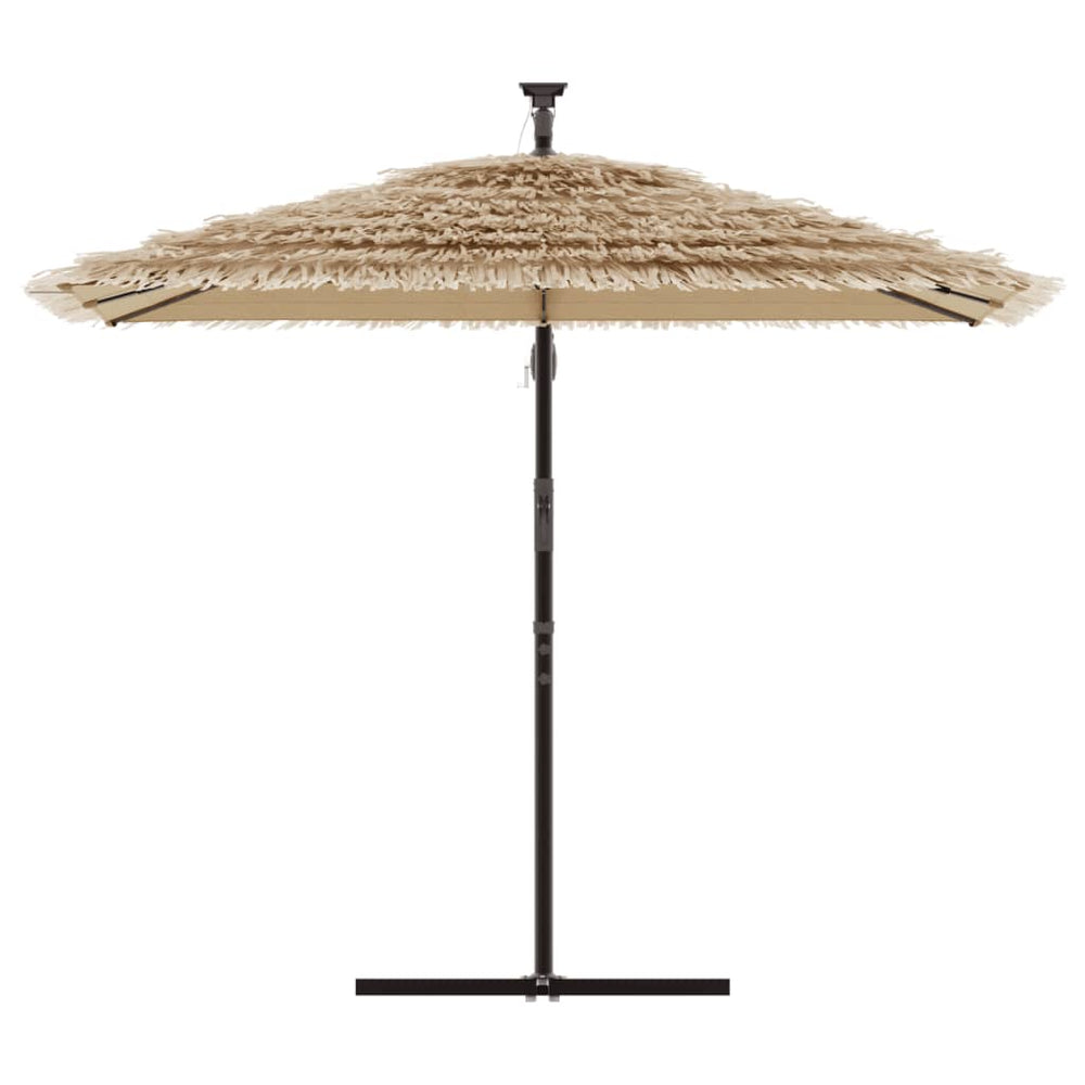 Sun umbrella with steel pole, brown, 290x290x238cm