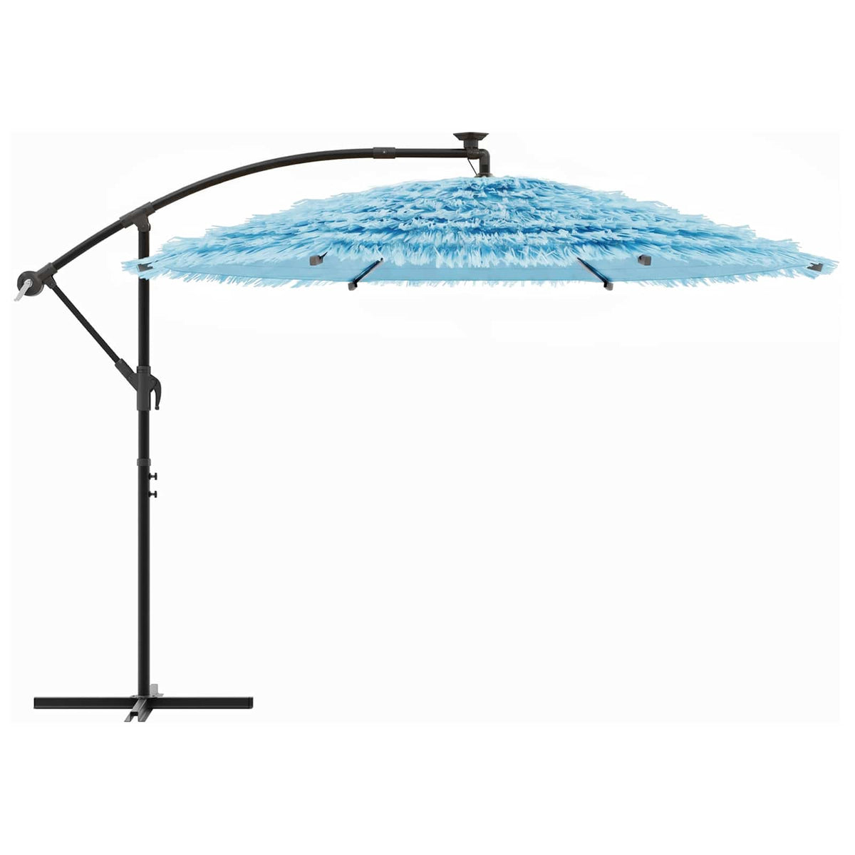 Outdoor umbrella with steel pole, blue, 290x290x238cm