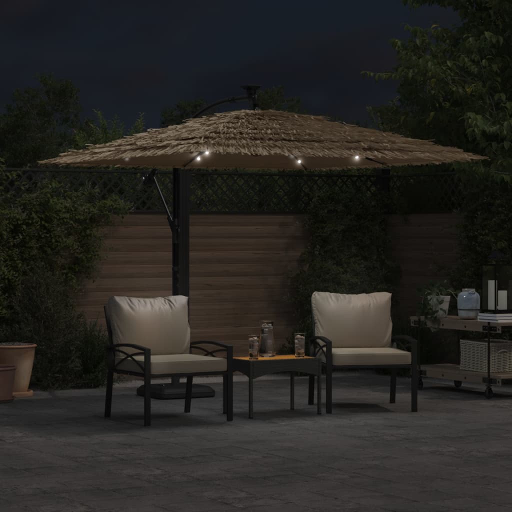 Sodo skėtis LED CREED, ruda, 246x246x230cm