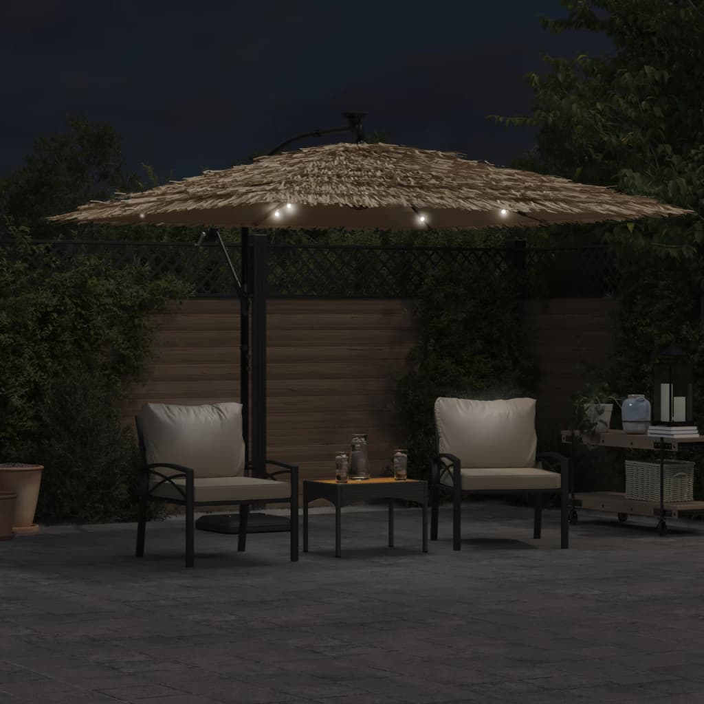 Sodo skėtis LED CRUZ, ruda, 290x290x238cm