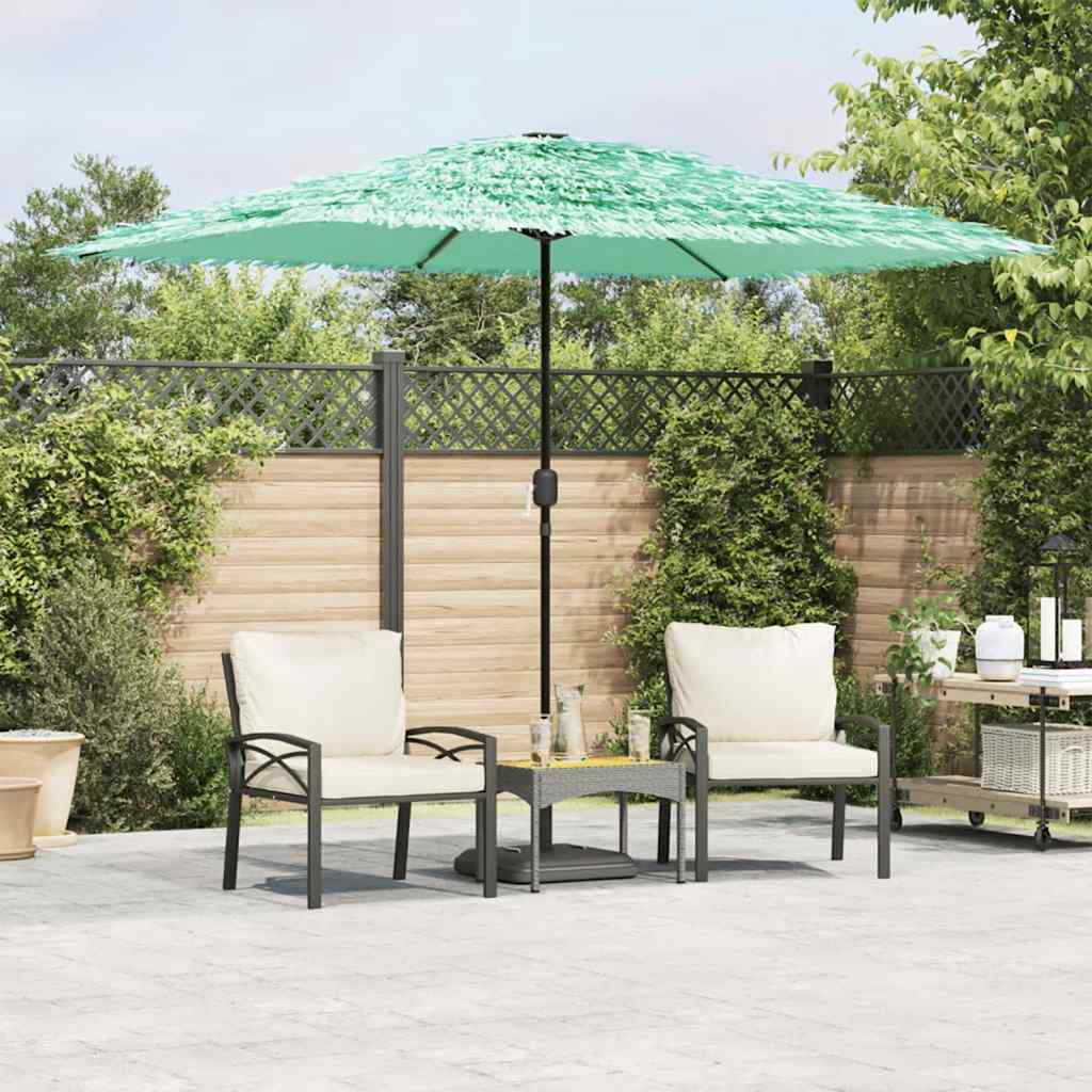Parasol with steel pole, green, 300x200x250cm