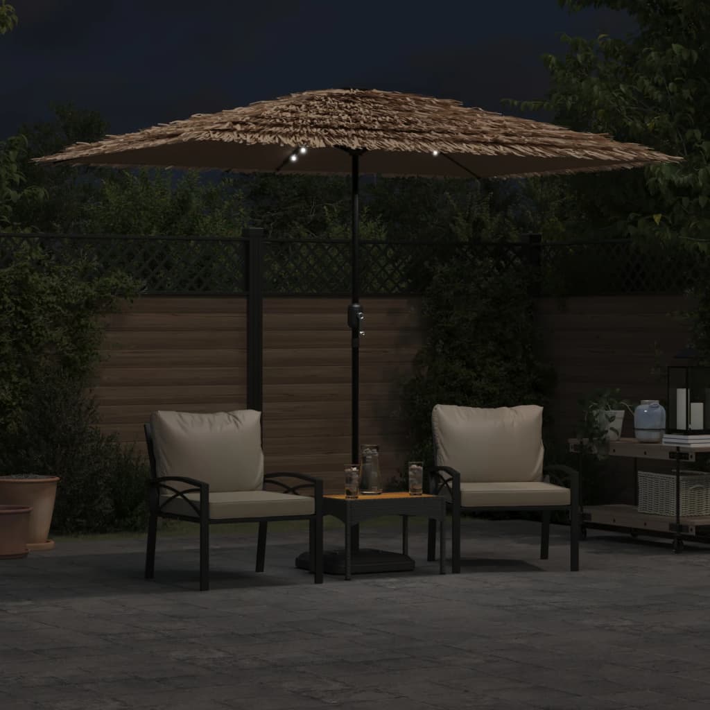 Sodo skėtis LED DANNY, ruda, 300x200x250cm