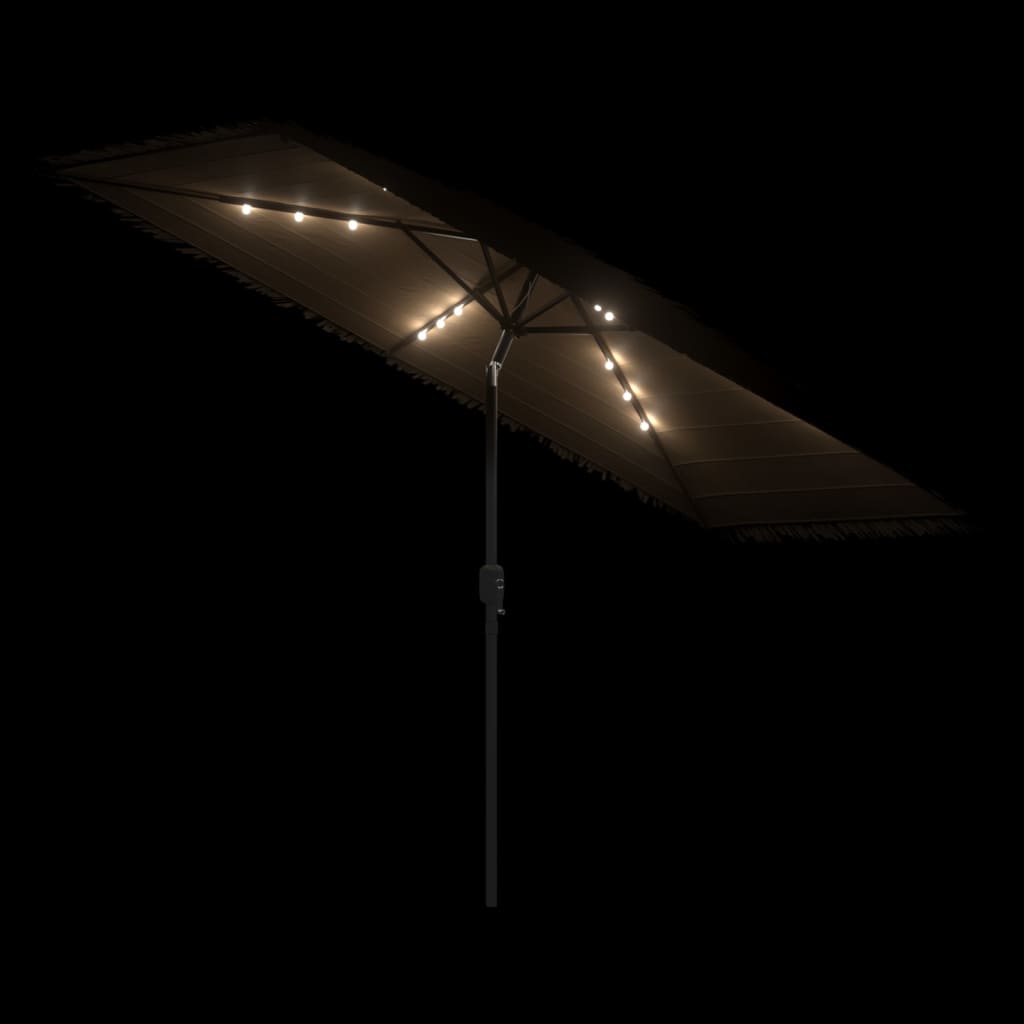 Sodo skėtis LED DANNY, ruda, 300x200x250cm