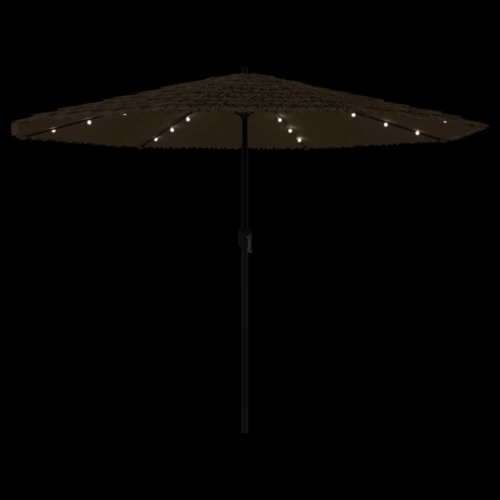 Sodo skėtis LED DARREN, ruda, 388x388x248cm