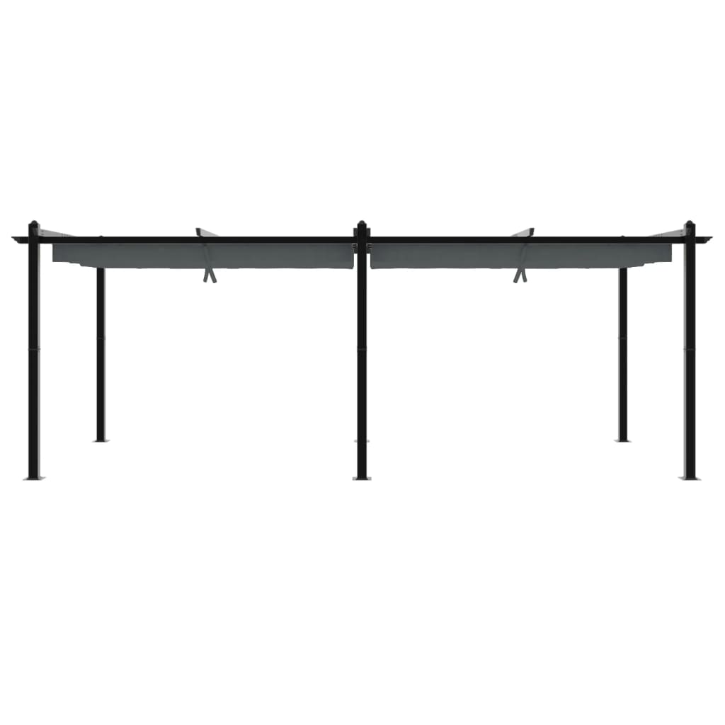 Enfield Retractable Roof Pergola, anthracite, 3x6m