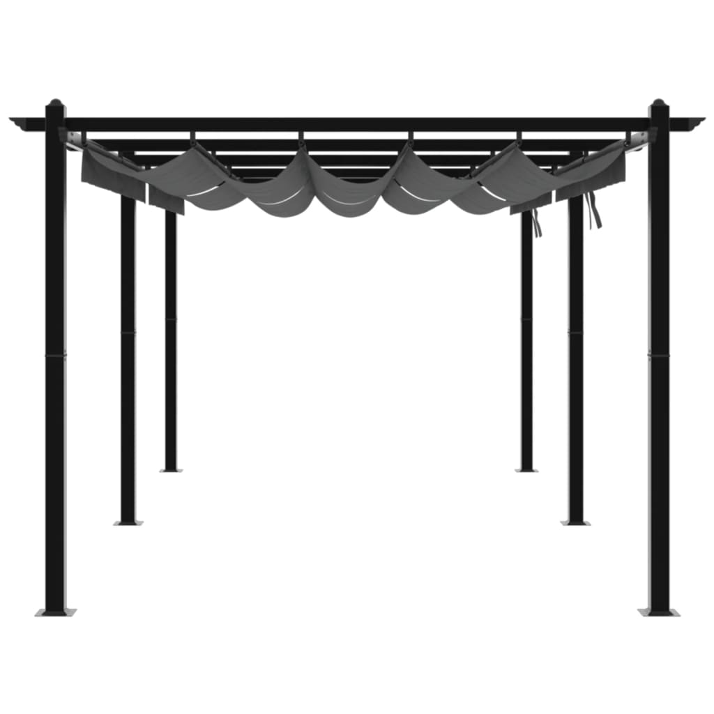 Enfield Retractable Roof Pergola, anthracite, 3x6m