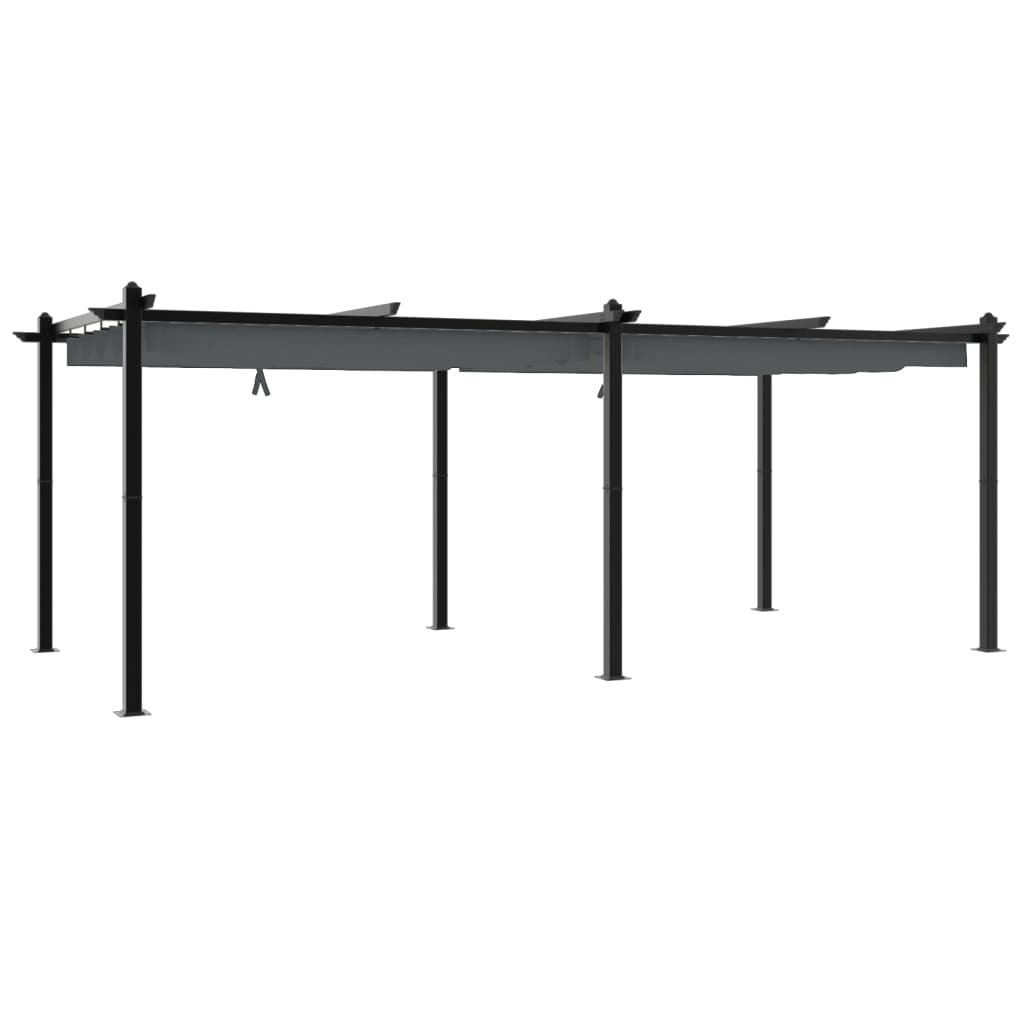 Enfield Retractable Roof Pergola, anthracite, 3x6m
