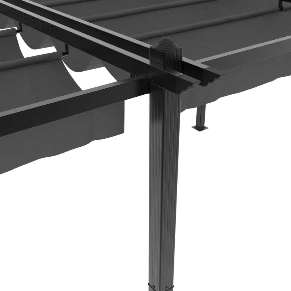 Enfield Retractable Roof Pergola, anthracite, 3x6m