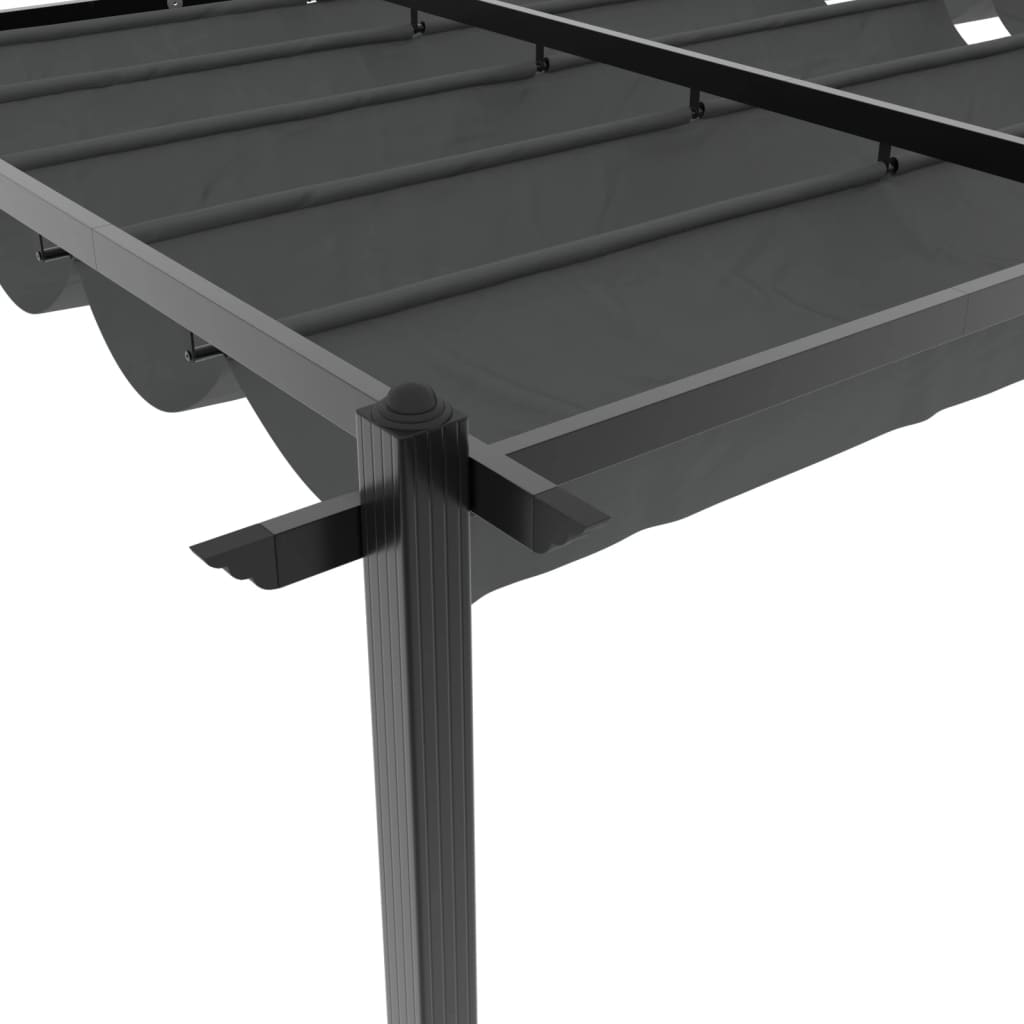Enfield Retractable Roof Pergola, anthracite, 3x6m