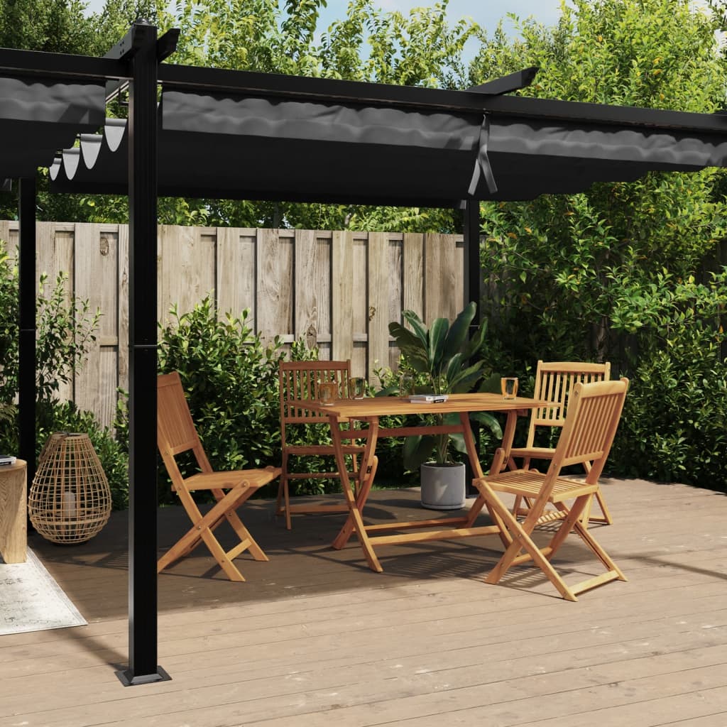 Enfield Retractable Roof Pergola, anthracite, 3x6m