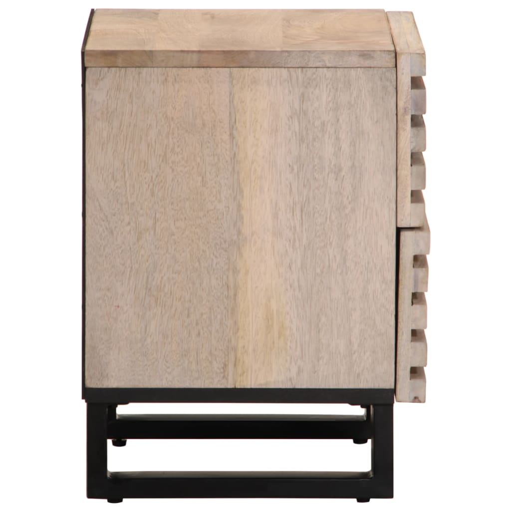 Bedside tables, 2 pcs., 40x34x46cm, bleached mango solid wood