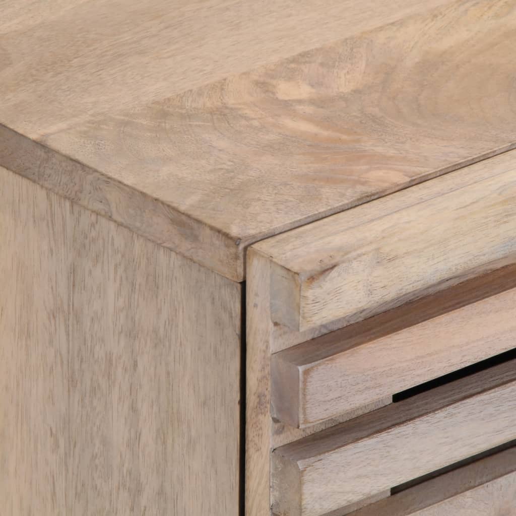 Bedside tables, 2 pcs., 40x34x46cm, bleached mango solid wood