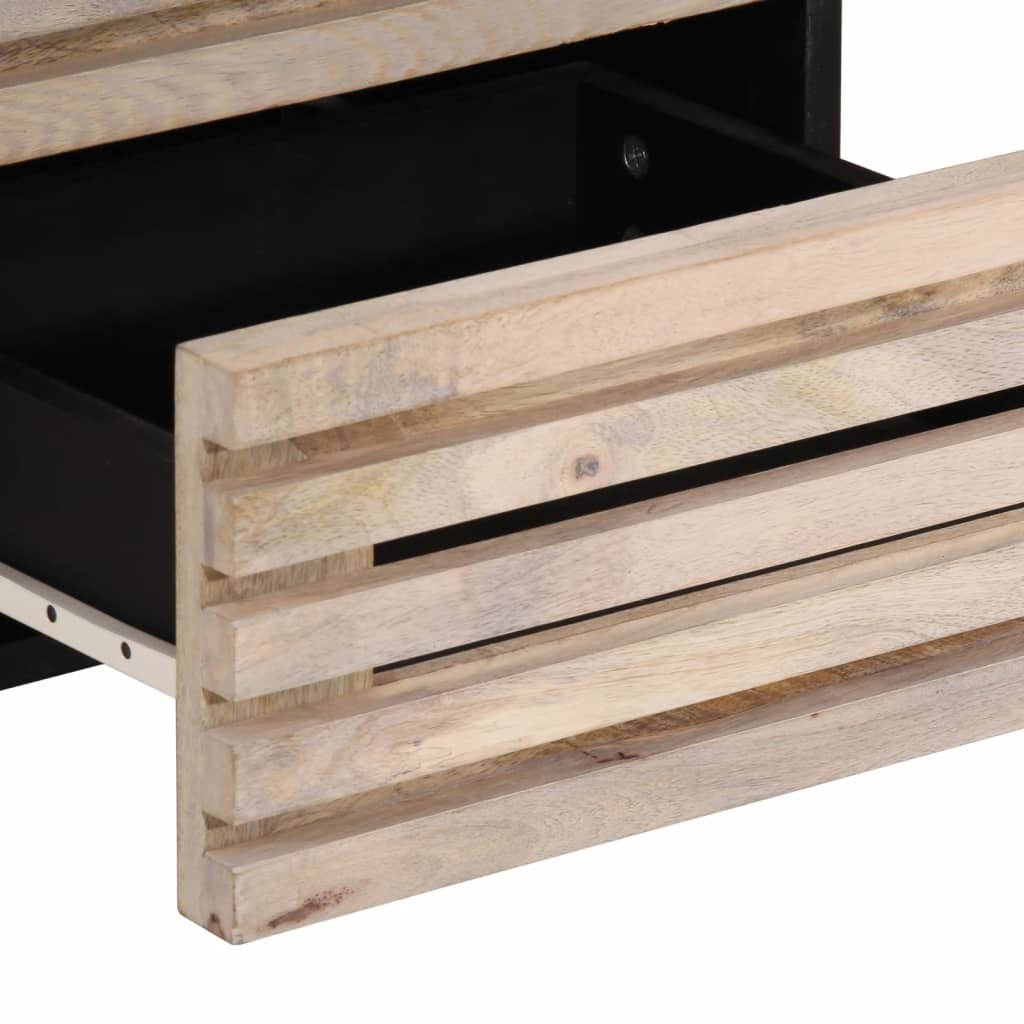 Bedside tables, 2 pcs., 40x34x46cm, bleached mango solid wood