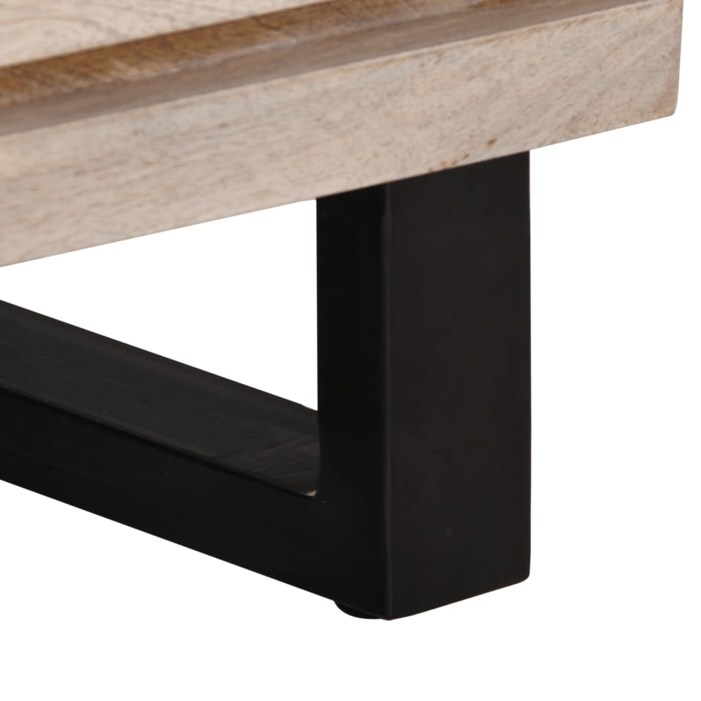 Bedside tables, 2 pcs., 40x34x46cm, bleached mango solid wood