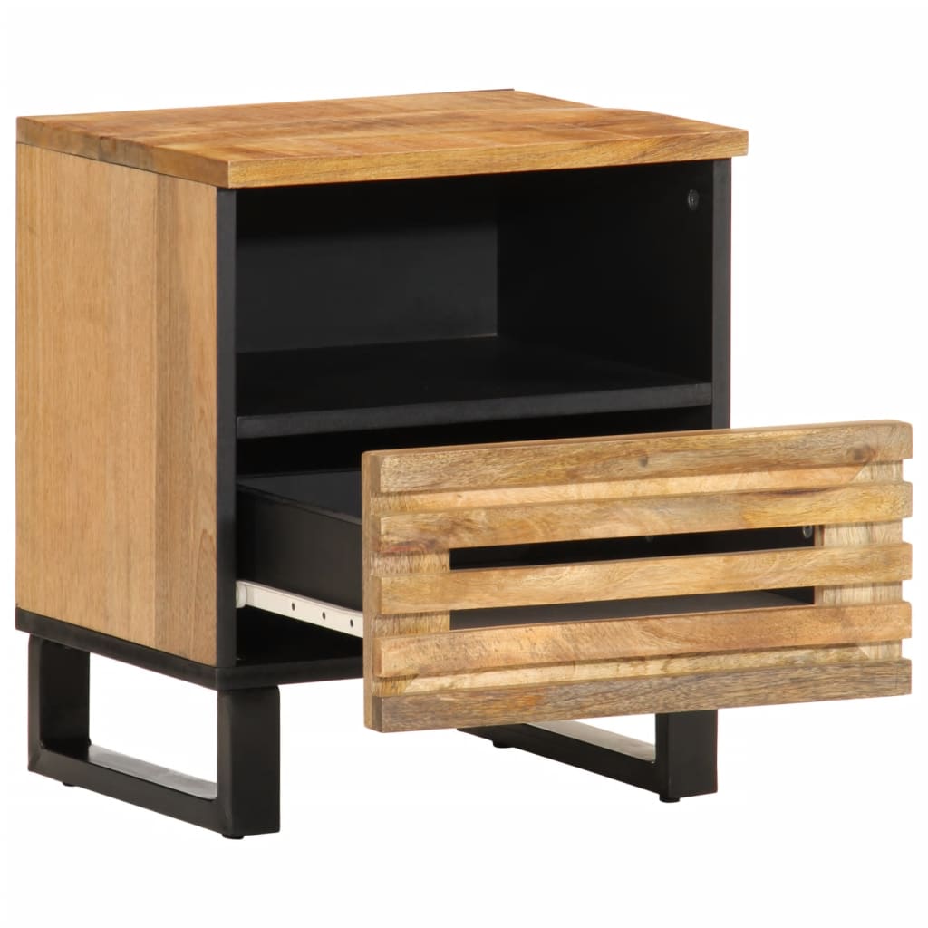 Bedside cabinets, 2 pcs, 40x34x46cm, solid mango wood