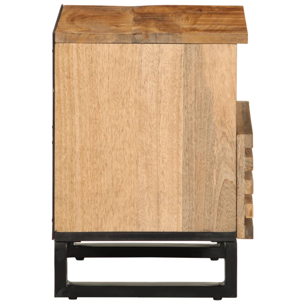 Bedside cabinets, 2 pcs, 40x34x46cm, solid mango wood