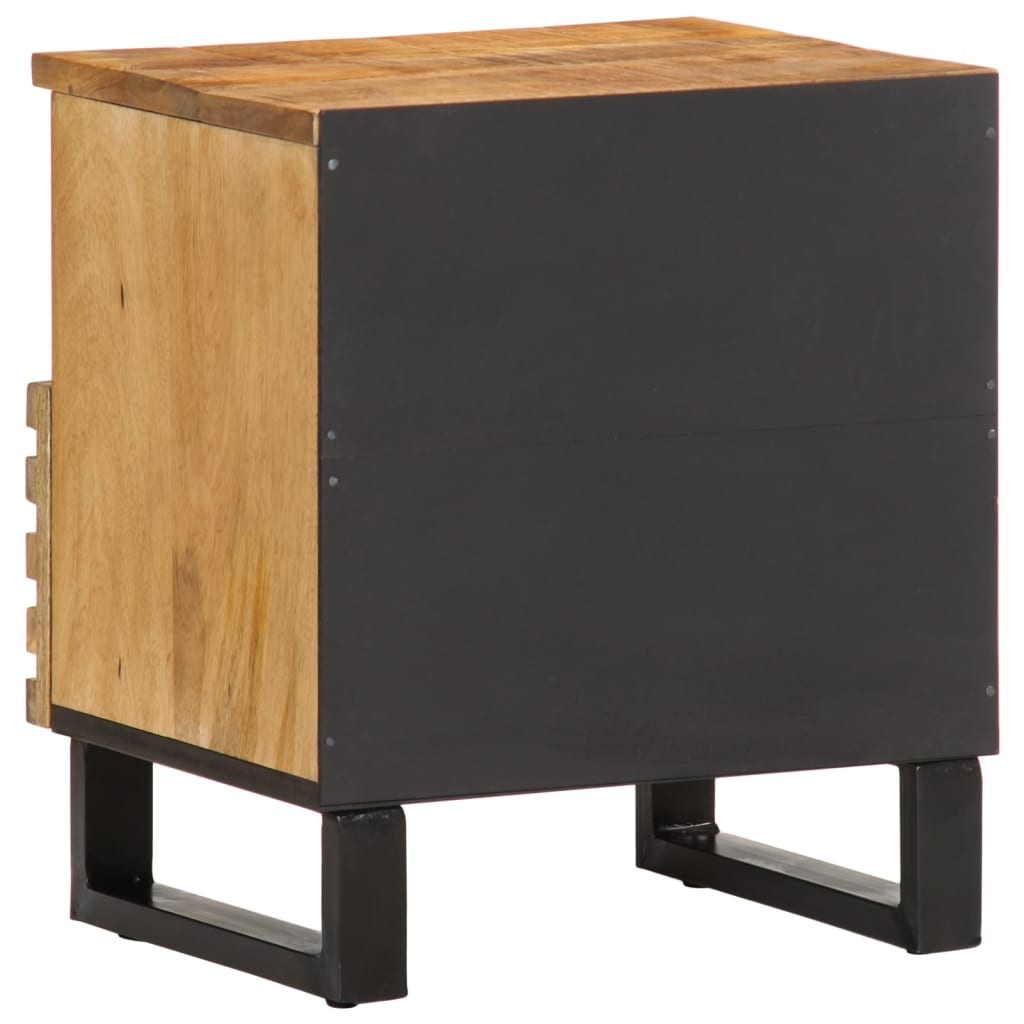 Bedside cabinets, 2 pcs, 40x34x46cm, solid mango wood