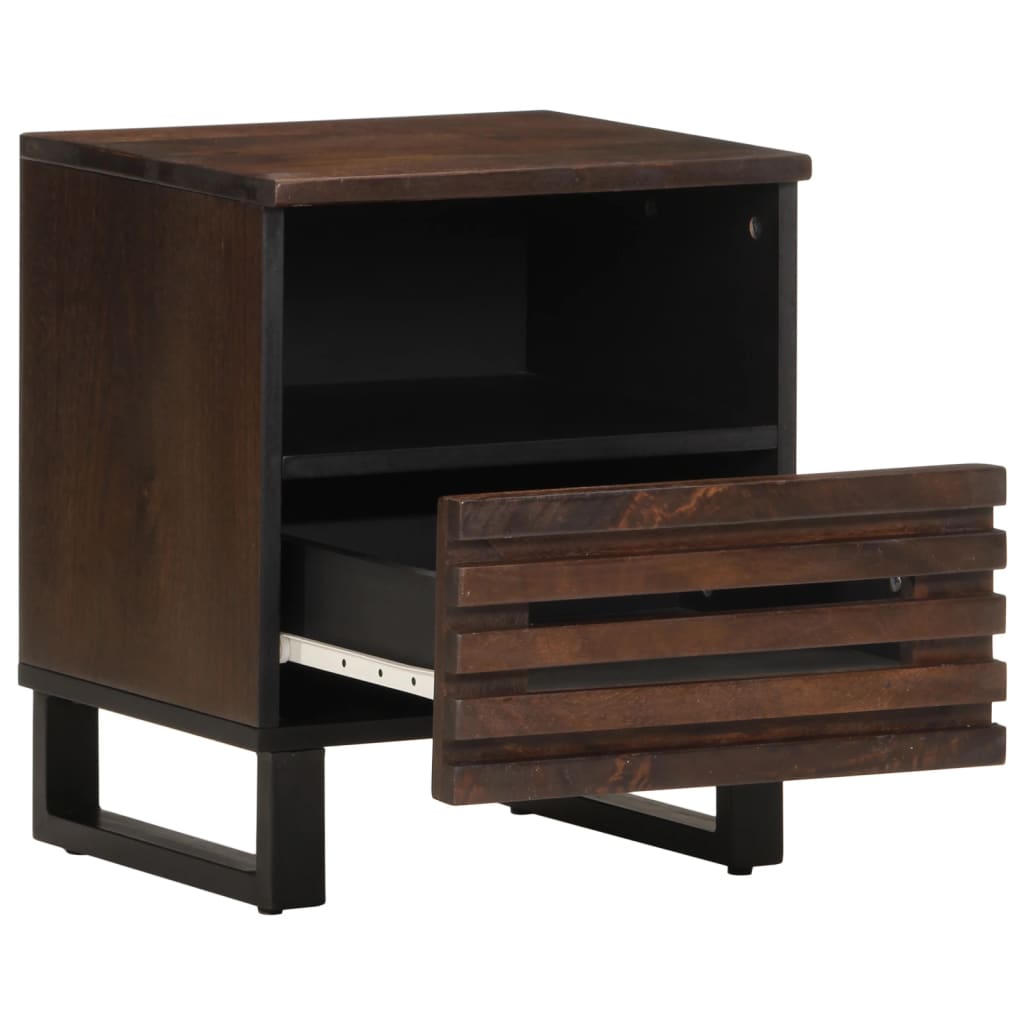 Bedside cabinets, 2 pcs, 40x34x46cm, solid mango wood