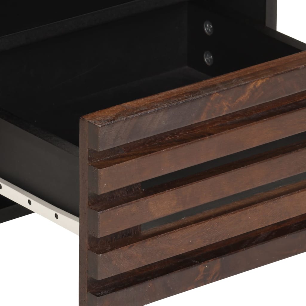 Bedside cabinets, 2 pcs, 40x34x46cm, solid mango wood