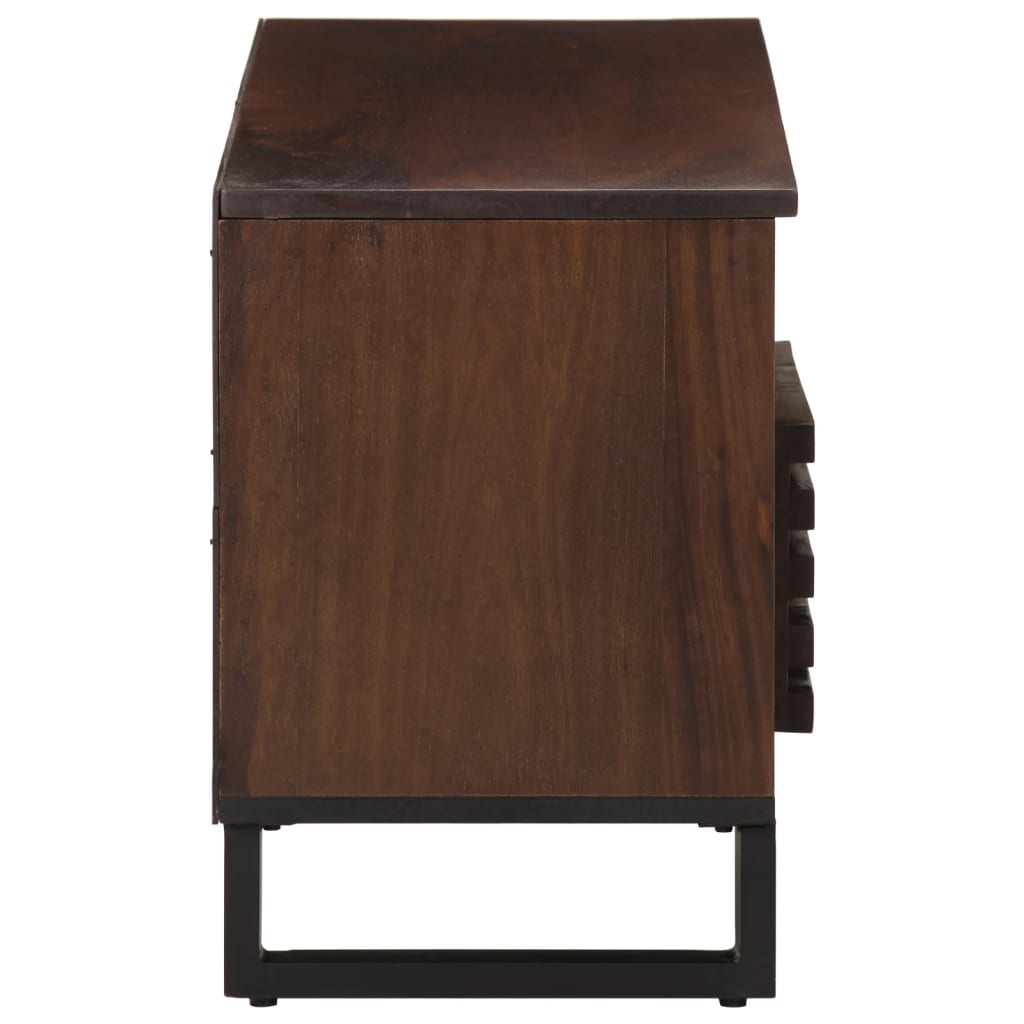 TV cabinet, brown, 100x34x46cm, solid mango wood
