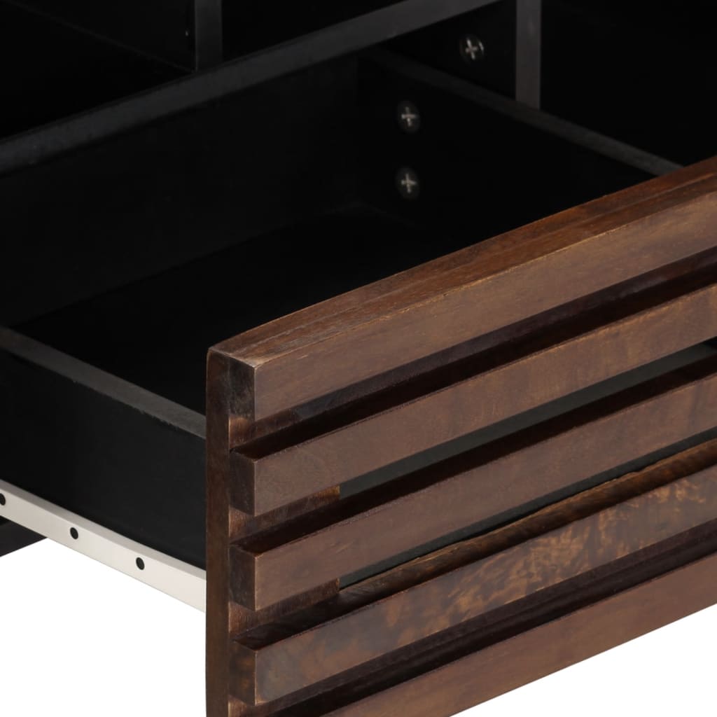 TV cabinet, brown, 100x34x46cm, solid mango wood